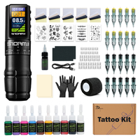 Kit complet de machine à tatouer sans fil, machine à tatouer en forme de stylo rechargeable, ensemble complet de tatouage