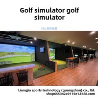 Simulador de Práctica de Golf Digital Liangjia para Interiores, Pantalla Táctil Infrarroja, Sensor de Cámara Dual de Alta Velocidad, Estadios Virtuales Mundiales