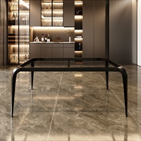 Pied de table moderne de luxe en fer, support de base noir pour bureau, salon, salle à manger
