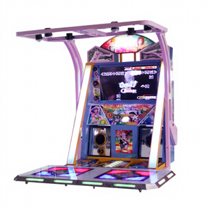 Machine d'arcade Dance Dance Revolution colorée, entièrement automatique, de haute qualité, à monnayeur, pour échange de tickets, pour parcs - Product Image 1