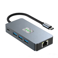 Hub USB C 9 en 1, adaptateur multiport USB C vers 4K60HZ, RJ45 Gigabit Ethernet + 3 ports USB 3.0 + lecteur de carte SD/TF, PD 100W pour ordinateurs portables