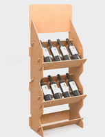Support d'exposition personnalisé Ray pour la présentation de vin ou d'autres boissons en bouteille en magasin. Étagère à vin moderne, présentoir flottant pour vin.