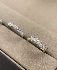 Anello Eternity con Diamante Marquise Coltivato in Laboratorio, Oro Massiccio <span class=keywords><strong>14K</strong></span>, Certificato IGI, Regalo di Nozze per Donne - Product Image 3