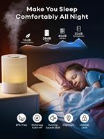 Produits ménagers avec logo personnalisé Humidificateur d'air intelligent Diffuseur Chambre à coucher Humidificateur à minuterie automatique avec interrupteur tactile
