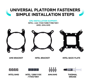 GT360 LS 360Mm Argb AIO Chất Lỏng CPU Cooler 320W TDP Ba Thiết Lập Fan Hâm Mộ Làm Mát Tối đa Đối Với Intel LGA 1851 Amd Am5 Flagship CPU - Product Image 6