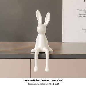<span class=keywords><strong>Décoration</strong></span> moderne en céramique de lapin de guérison mignon pour la maison pour le <span class=keywords><strong>salon</strong></span> meuble TV porche armoire à vin petites décorations artisanales - Product Image 6