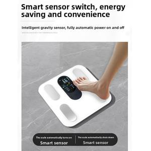 Balance de salle de bain numérique personnelle de conception originale <span class=keywords><strong>grand</strong></span> écran LED moniteur de fréquence cardiaque BMI de graisse corporelle de haute précision OEM/ODM - Product Image 4