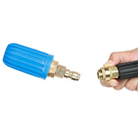 Buse rotative automatique de nettoyeur haute pression de couleur bleue Orifice d'embouts rotatifs 2.5/3.0/3.5/2900 PSI avec connexion rapide 1/4 pour le lavage de voiture