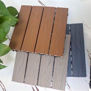 Baldosas de Madera Plástica WPC Modernas, Encajables, Tipo Click, Cuadradas, para Exteriores, Balcones, Jardines, Pisos Exteriores - Product Image 6