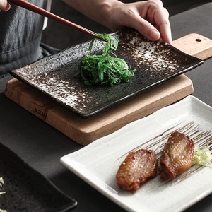 Assiette en céramique japonaise <span class=keywords><strong>de</strong></span> style Japandi, grande, multi-usages, créative, écologique, pour la cuisine et les sushis - Product Image 4