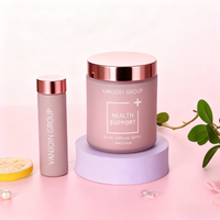 Pot en verre pour compléments alimentaires de 200 ml, pot pour capsules de compléments alimentaires de 100 ml, pot rose pour compléments alimentaires pour femmes, pot de qualité alimentaire, 60 pièces