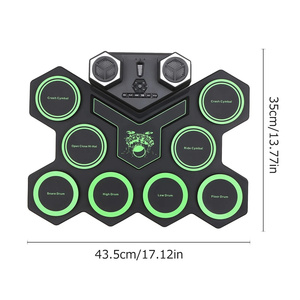 Batería Electrónica Portátil Plegable de Doble Trompa para Niños, Batería de Jazz, Venta al por Mayor - Product Image 4