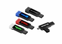Clé USB de type C lumineuse 2.0 3.0 Clé USB de type C 4 Go 8 Go 64 Go 128 Go 1 To Clé LED en métal