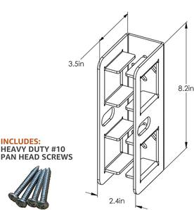Support mural pour attelage de remorque 1,25 po et 2 po, organisateur de garage suspendu, porte-vélos, porte-bagages, rangement - Product Image 3