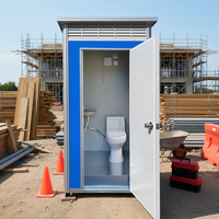 Toilettes mobiles portables pour adultes, cabine de douche détachable, toilettes publiques préfabriquées pour parcs et appartements, en acier