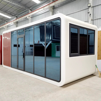 Cabine Apple préfabriquée écologique de 20 pieds et 40 pieds pour l'extérieur, Tiny House, Cabine Apple en acier personnalisée, Pod de bureau insonorisé en forme de capsule