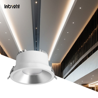 Spot encastré LED moderne en aluminium moulé sous pression, blanc et noir, anti-éblouissement, 15W 25W 35W
