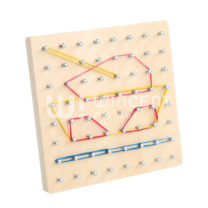 Geoboard <span class=keywords><strong>de</strong></span> Madera, Juguete Educativo Montessori con Bandas Elásticas para Formas Geométricas, Patrones y Desarrollo <span class=keywords><strong>de</strong></span> Habilidades Motoras Finas para Preescolar - Product Image 1