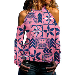 Bunga tapa vintage bahu terbuka mode seksi baru kemeja & blus wanita Nitro tapa tribal pakaian pantai mewah untuk wanita - Product Image 3