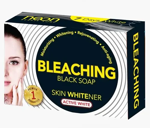 Neon Bleaching Black Soap Main Extract From Charcoal Helps With Deodorant That Clean The Skin Wholesales Product From Thailand