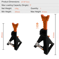 Soportes Hidráulicos Dobles de Acero de 3 Toneladas para Autos, Certificados CE y GS, Fabricante de Gatos para Autos Personalizados