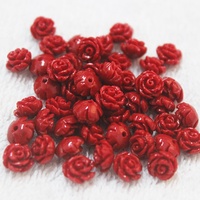 Perles de pierres précieuses naturelles sculptées en forme de rose, multicolores, 8 mm-12 mm, pierres en vrac pour la fabrication de bijoux