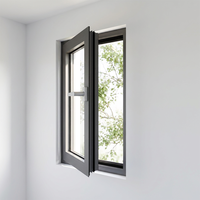 Ventanas Francesas de Aluminio con Rotura de Puente Térmico, Vidrio Triple Templado, Aislamiento Térmico, Diseño Moderno para Uso en Villas