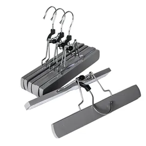 Móc treo quần áo bằng gỗ cao cấp, bền, kẹp tóc nối tóc giả chất lượng cao, in logo - Product Image 5