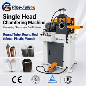 Machine à chanfreiner pneumatique à tête unique pour barres rondes, destinée aux lignes de production d'outils et de fixations. - Product Image 1