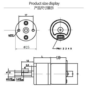 Aismartlink Moteur de réduction sans balais DC JGA25-2418 24v Moteur de <span class=keywords><strong>fer</strong></span> à <span class=keywords><strong>friser</strong></span> à vitesse lente Vitesse réglable en avant et en arrière - Product Image 4