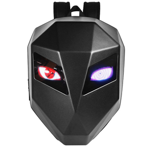 <span class=keywords><strong>Sac</strong></span> à dos lumineux LED pour <span class=keywords><strong>moto</strong></span> avec panneau solaire étanche en PVC et ABS, personnalisable, pour casque de motard - Product Image 1
