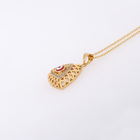 Parure de bijoux de mariage et de fiançailles en zircon blanc de haute qualité et pierre œil-de-tigre rouge, plaquée or, collier et boucles d'oreilles pour fêtes