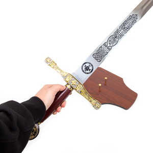 Épée <span class=keywords><strong>Excalibur</strong></span> du roi Arthur, 105,5 cm, manche en cuir rouge, épée décorative non affûtée - Product Image 3