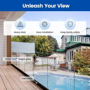 Barandilla <span class=keywords><strong>de</strong></span> Escalera para Exteriores Segura y Elegante, Barandilla <span class=keywords><strong>de</strong></span> Balcón <span class=keywords><strong>de</strong></span> Vidrio sin Marco con Acabado <span class=keywords><strong>de</strong></span> Acero Inoxidable para Casa, Villa, Proyecto - Product Image 4