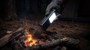 Ventilateur de camping portable 3 en 1 avec lumière LED, ventilateur de refroidissement haute vitesse rechargeable 3000 mAh pour tente, randonnée, voyage en plein air - Product Image 5