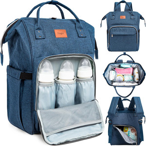 <span class=keywords><strong>Sac</strong></span> à dos élégant multifonctionnel imperméable pour couches pour bébé Grand <span class=keywords><strong>sac</strong></span> à couches en nylon Motif d'impression personnalisé pour les voyages de maman et <span class=keywords><strong>papa</strong></span> - Product Image 3