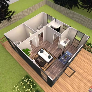 40ft 20FT สำเร็จรูปแบบพับได้, บ้านเคลื่อนที่3ห้องนอนบ้านขยายได้ - Product Image 1