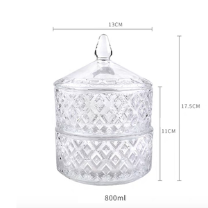 3-уровневые аптечные банки для хранения круглых стеклянных продуктов и контейнеров для хранения конфет, печенья, других закусок - Product Image 5