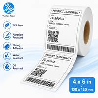 Rollos de Etiquetas de Envío Térmicas Directas de 4x6, 100x150mm, Autoadhesivas para Códigos de Barras