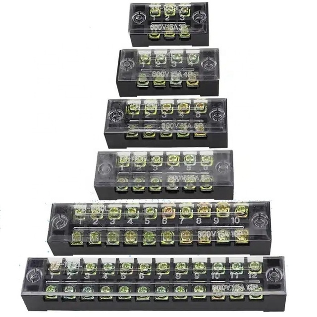 Barrier Terminal Block 600V 15A TB-1503 TB1504 TB1505 TB1506 TB1510 TB1512 Wire Barrier Terminal Blocks Terminal Strip