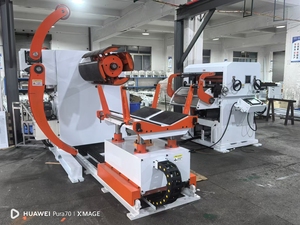 Acciaio mandrino automatico livello di Decoiler <span class=keywords><strong>Cum</strong></span> Servo Roll Feeder sistema Servo alimentatore con Decoiler R con linea di produzione Decoiler - Product Image 4