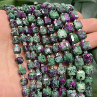 Perles en pierre d'épidote zoïsite naturelle facettées carrées de 6 à 10 mm pour la fabrication de bijoux, bracelets et colliers DIY