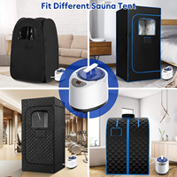Kit de Sauna Portátil Negra para Pérdida de Peso, Sauna de Vapor Personal Moderna con Silla