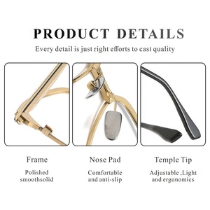 Lunettes de vue en titane <span class=keywords><strong>extra</strong></span> légères personnalisées pour hommes Montures optiques à motif solide pour lunettes de vue personnalisées - Product Image 3