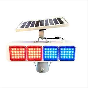 Yüksek Güçlü LED Çift Sinyal Taraflı 8 Işıklı <span class=keywords><strong>Solar</strong></span> Strobe Işık Güneş Paneli Uyarı Sinyal Lambası - Product Image 3