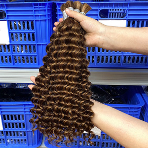 Capelli Vergini Grezzi Vietnamiti e Peruviani Non Trattati con Onde Profonde # Treccine Boho 4/30 all'ingrosso, capelli umani sfusi per intrecciare per donna - Product Image 2