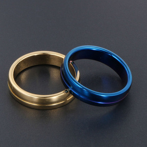 Men's Black Metal <b>Ring</b> SA1003 Simple Geometric Design Fashion Jewelry Gift Accessory - Product Image 4