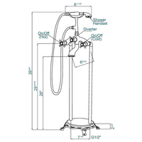 Remplisseur de baignoire en laiton à deux poignées en bronze huilé vintage, comprend une douche téléphonique pour baignoires sur pattes