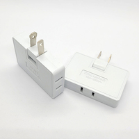 Adaptateur secteur mural plat ultra-mince à 3 voies avec prise polarisée, rallonge de prise secteur à 2 broches pivotante, prise d'extension intérieure, prise d'extension américaine