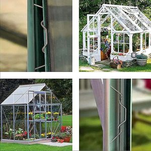 50 attaches de fixation pour panneaux de serre, type W, épaisses, en acier inoxydable, pour jardinage et fleuristes - Product Image 3